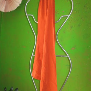 Obiage, silk scarf or belt, woven, silk scarf, salmon pink or orange, hair scarf, hair band, headscarf, headband image 2