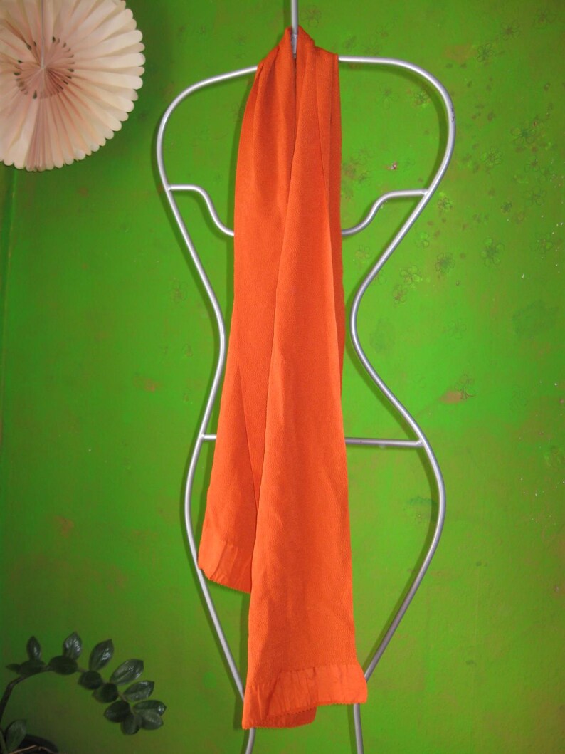 Obiage, silk scarf or belt, woven, silk scarf, salmon pink or orange, hair scarf, hair band, headscarf, headband image 2