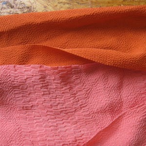 Obiage, silk scarf or belt, woven, silk scarf, salmon pink or orange, hair scarf, hair band, headscarf, headband image 6