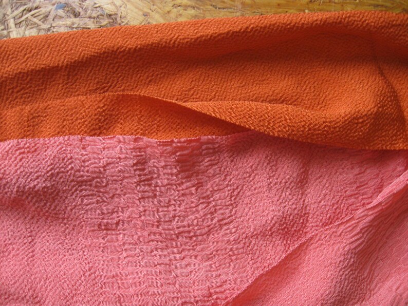 Obiage, silk scarf or belt, woven, silk scarf, salmon pink or orange, hair scarf, hair band, headscarf, headband image 6