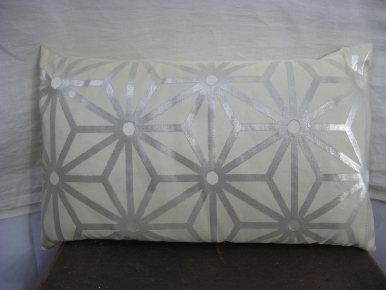 Kissen, Seidenkissen, Seide Asanoha, Obi Kissen, ELEGANT, geometrisch, Obikissen, Obi Remake /neu kimono pillow japonais pur en soie Bild 10