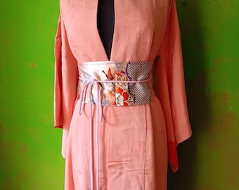 Reversible belt, obi, silk, Japanese kimono silk, old/new, upcycling