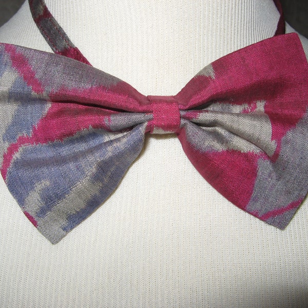 Bow tie, silk bow tie, already tied, kimono silk, vintage, tit silk, ikat, kimono remake, women, men