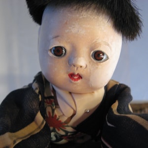 Gift - baby, doll, boy in kimono, Ichimatsu, handmade, Gofun, glass eyes, Japan, handmade, adorable, collectors!