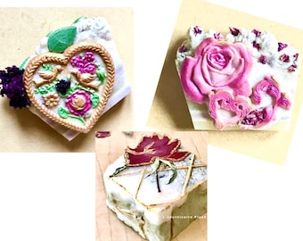 Floral Soap, Gift Soap, Gift Soap Set, Rose Soap, Valentine's Day soap, Be my valentine Soap, Valentine's Day gift soap, Valentine soap