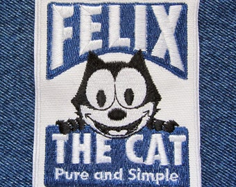 Felix the Cat with Magic Bag of Tricks 2.5/" Iron On Embroidered Patch