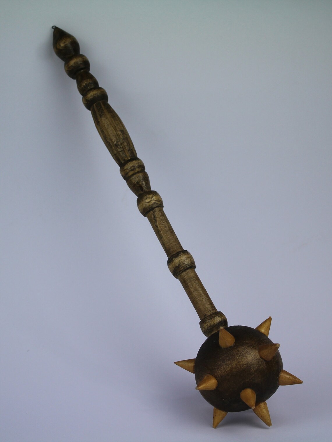 Vintage wooden mace handmade Ukrainian mace rod wand Etsy