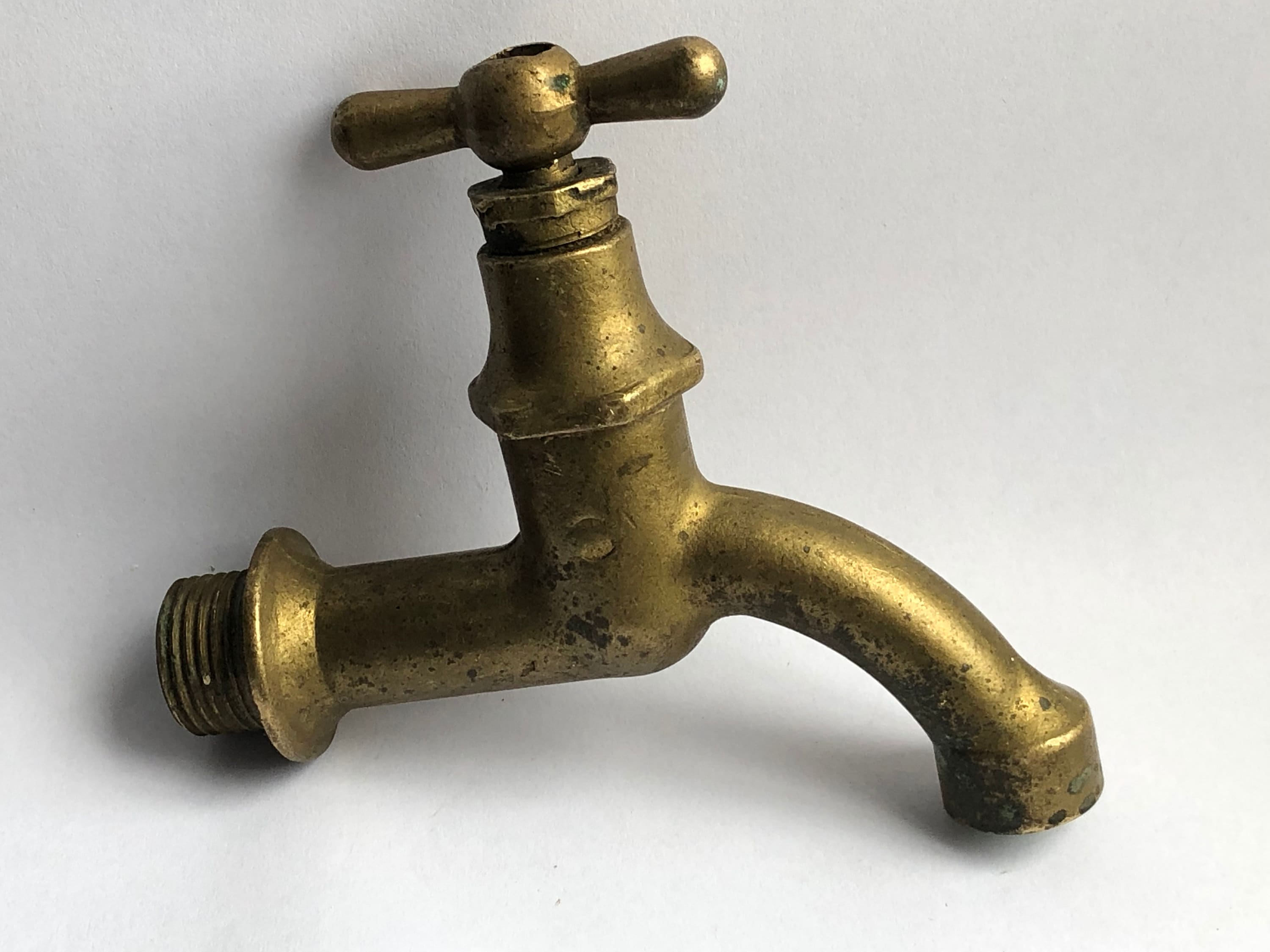 古いウズベキスタン「真鍮製水差」/Water Jug Soviet Brass Faucet, Old Vintage Tap, USSR Brass Soviet Faucet