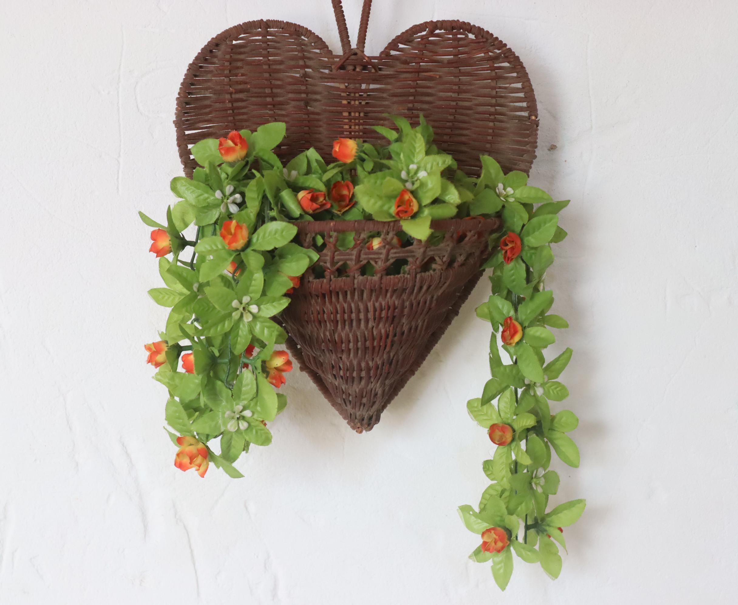 ソビエトヴィンテージハンドメイド吊り下げ式植木鉢、木製植木鉢、木製