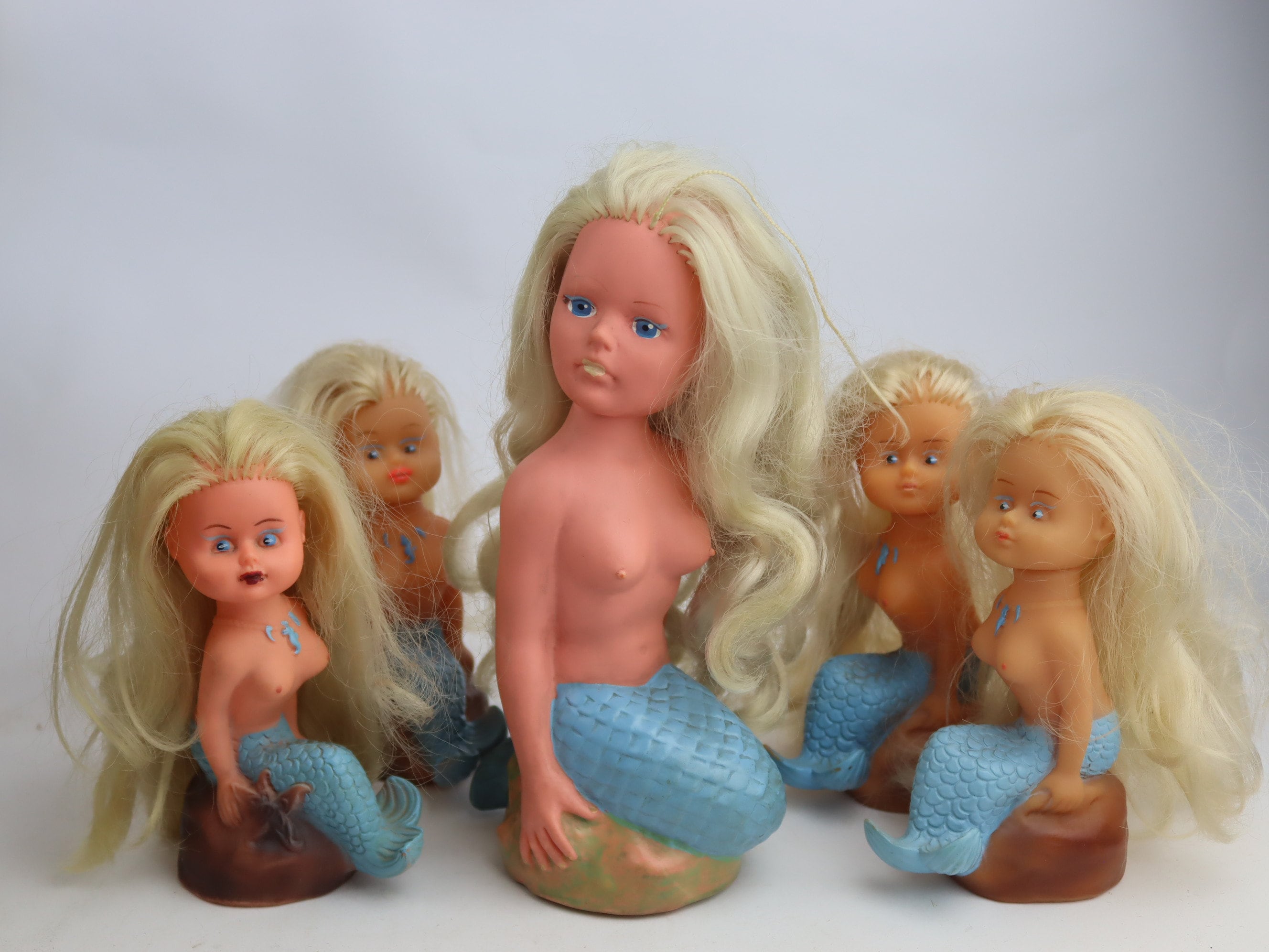 Buy Collection of Vintage Germany Rubber Mermaid Dolls. Bathroom