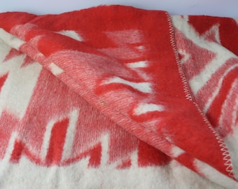 140x90 cm Vintage wool blanket, ussr coverlet, vintage heavy covering, retro soviet woolen coverlid, winter wrap, Ukrainian blanket on coat