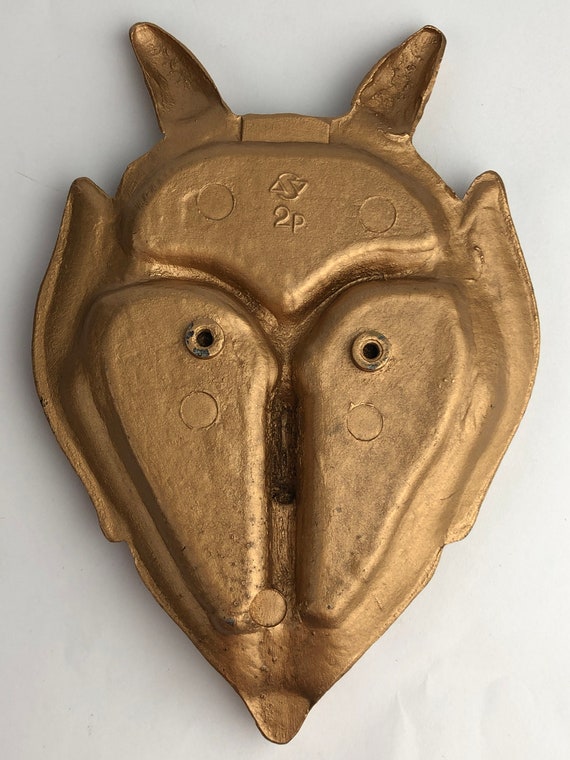 悪魔の顔 彫刻 金属製 カップ付き　アンティーク　ヴィンテージ 灰皿 Kayserzinn Art Nouveau Pitcher with Devil Head