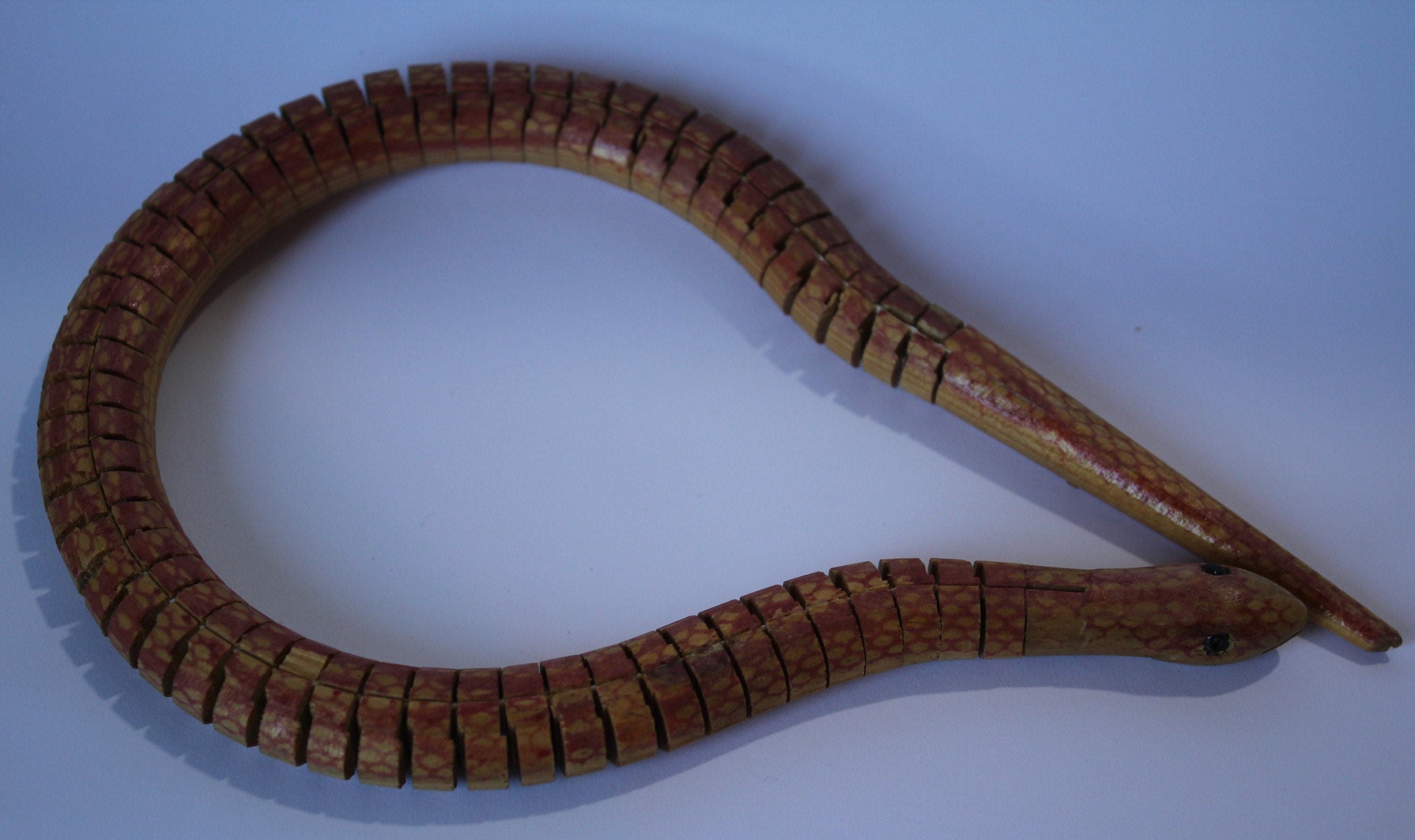 Vintage Hand Carved Wooden Snake Snake Hand Made Flexible Etsy