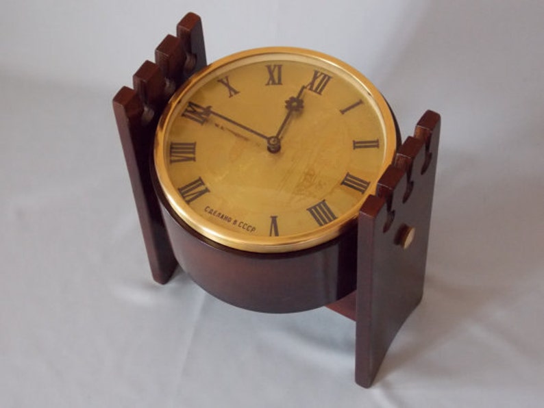 Soviet Mantel Clock VESNA. Desk Clock USSR. Vintage Mechanical Etsy