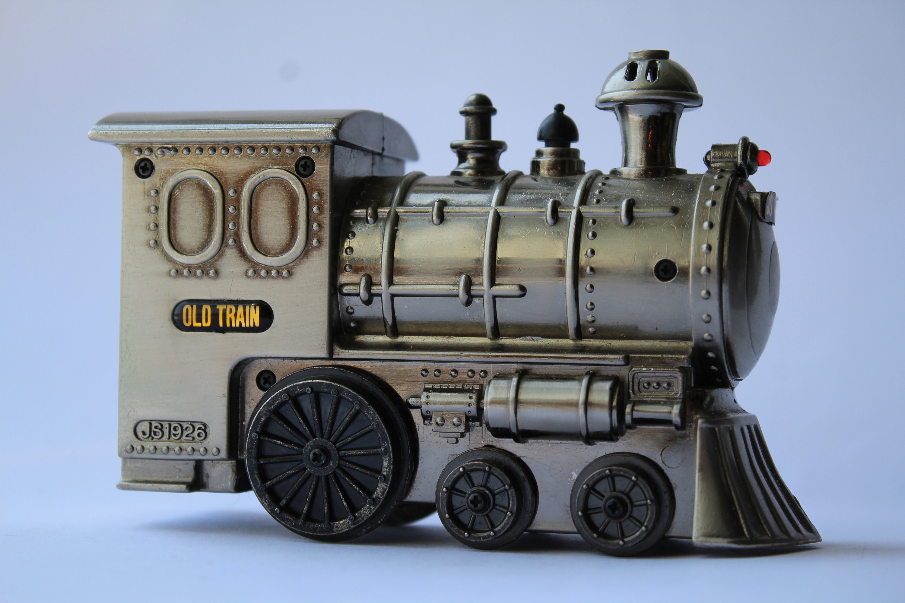 Vintage Gas Lighter Old Train JS 1926. Gauze Lighter. Cabinet 