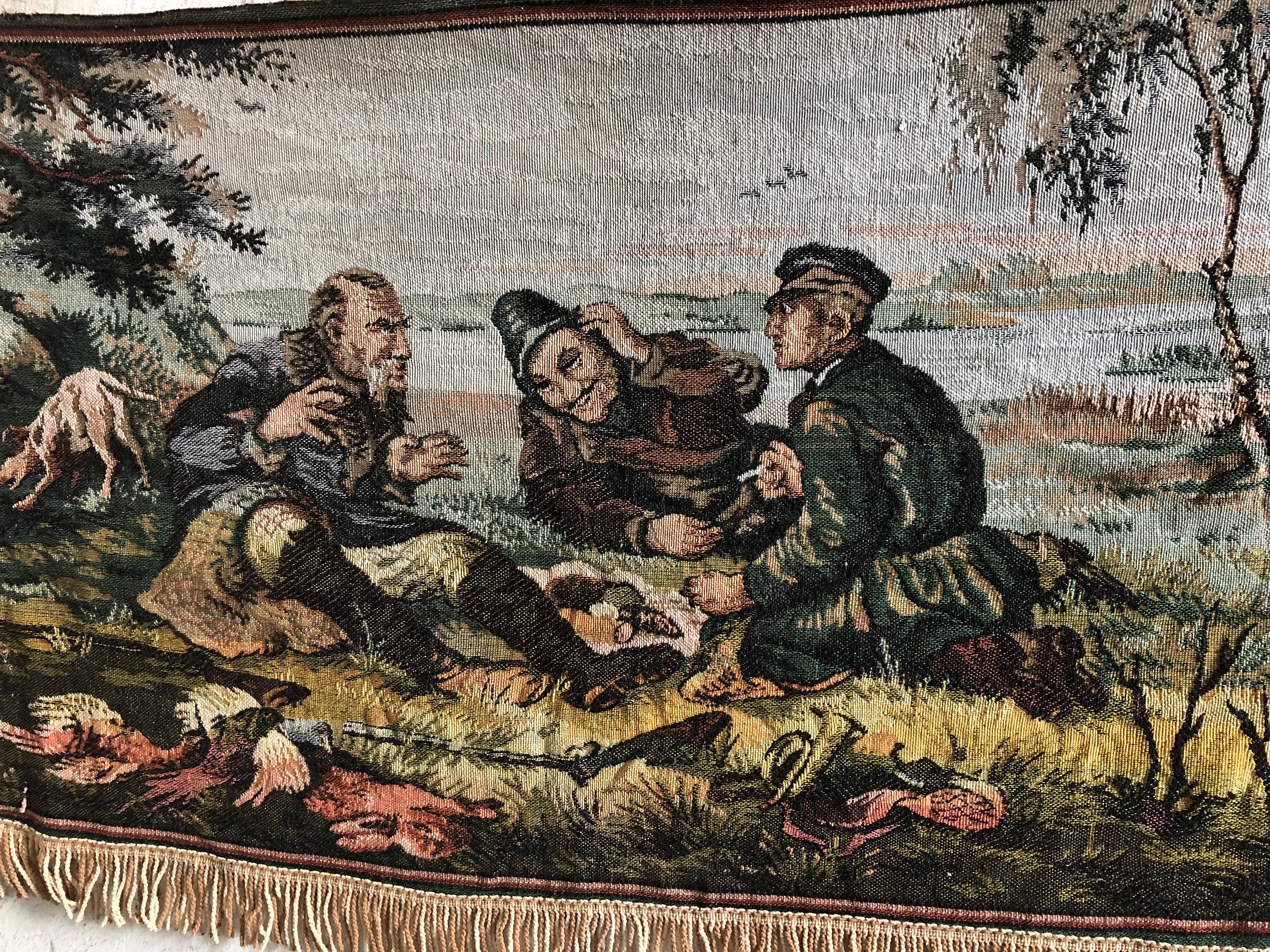 Vintage Gobelin Carpet, Tapestry Carpet, Vintage Wall Carpet