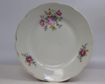 Vintage Cmielow Polish Porcelain Dessert Plate 1960s, Cmielow Floral Side Plate 16 cm, Vintage Poland China Tableware