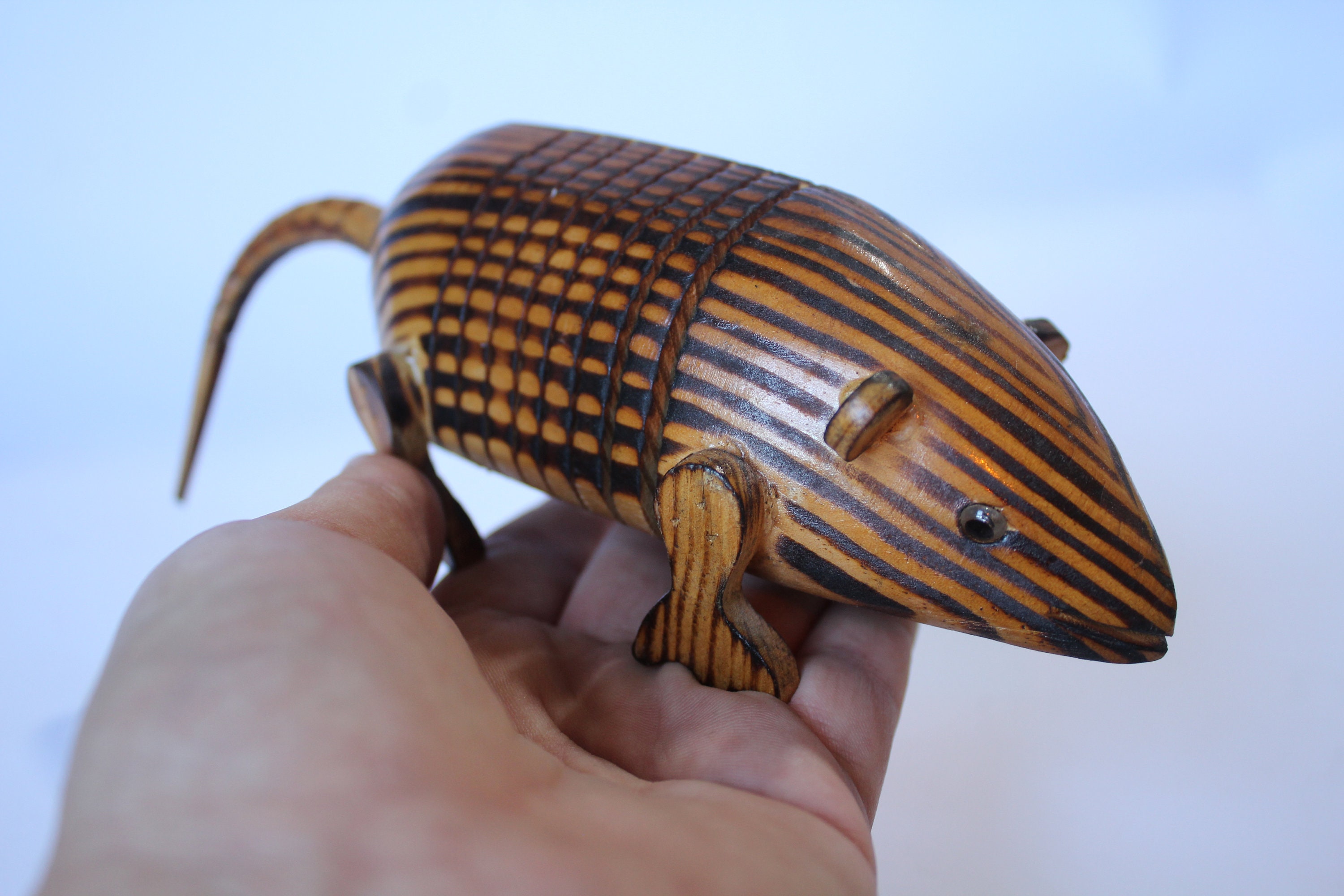 Vintage Hand Carved Wooden rat rat Hand Made Flexible toy Etsy