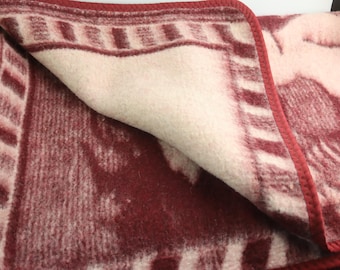 140x90 cm Vintage wool blanket, ussr coverlet, vintage heavy covering, retro soviet woolen coverlid, winter wrap, Ukrainian blanket on coat