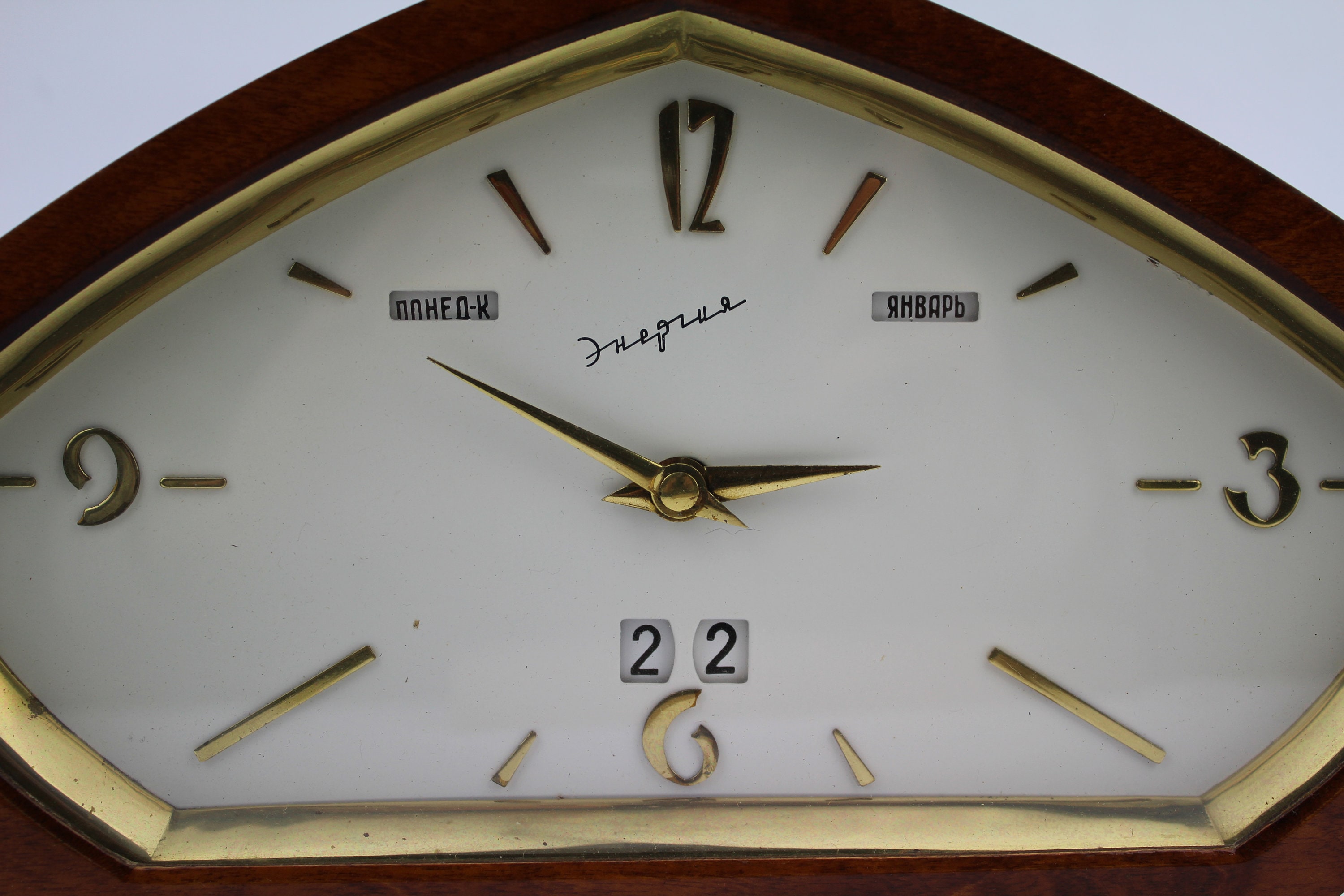 Communist Clock Very Rare Electromechanical Clock Energy. Vintage Desk Clock ...