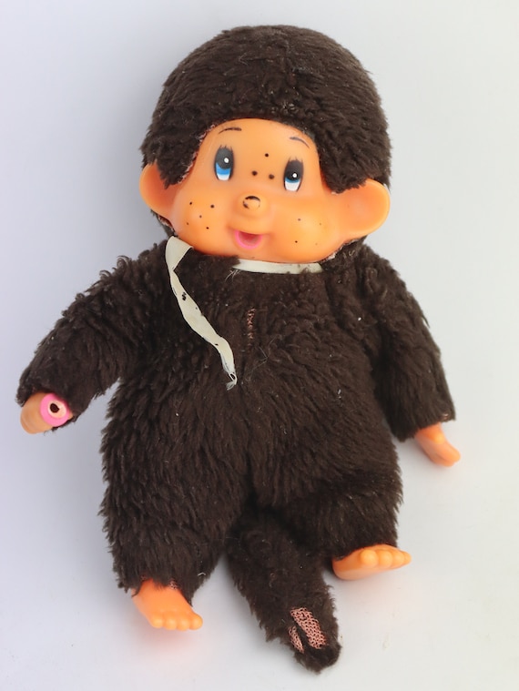 18 Cm Vintage Monkey Monchhichi Sekiguchi, Vintage Rubber Face