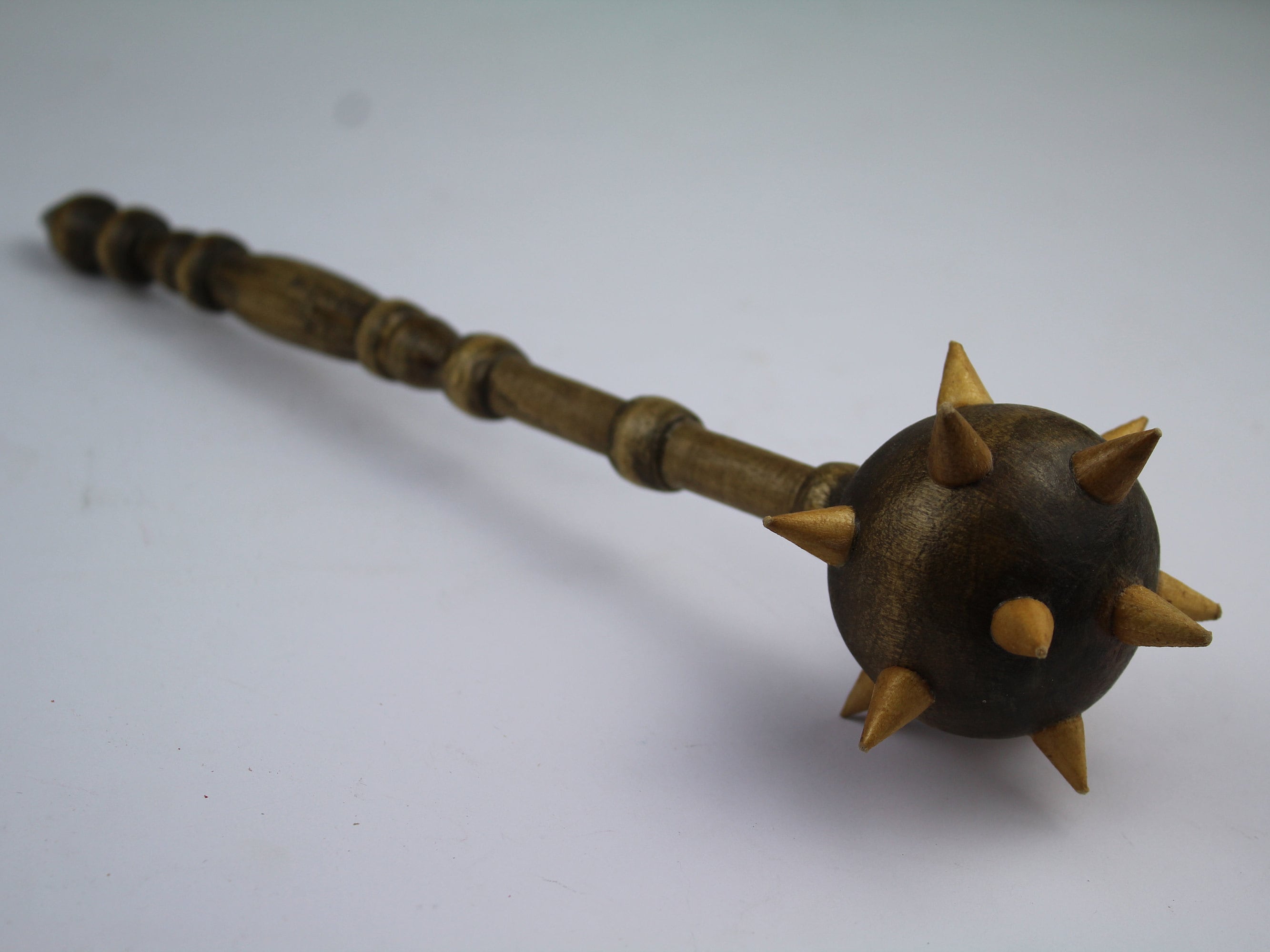 Vintage wooden mace handmade Ukrainian mace rod wand Etsy