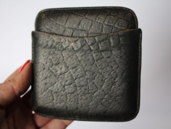 antique leather cigarette case Holder  Bayou Land Vintage Antique Leather Cigarette Case