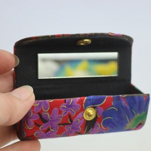 soporte de lápiz labial de bolsillo vintage con espejo, estuche retro, estuche de seda, bolso, bolso de embrague en miniatura soviético, moda vintage ussr, estilo antiguo
