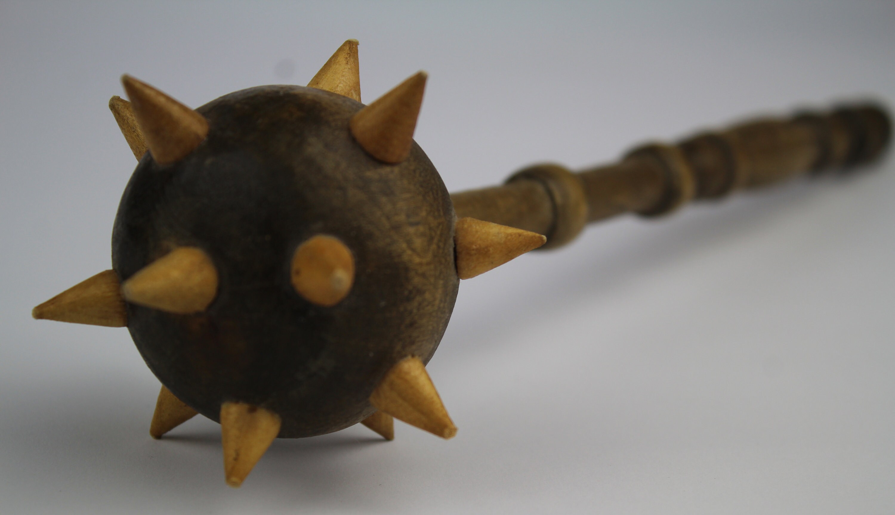 Vintage wooden mace handmade Ukrainian mace rod wand Etsy