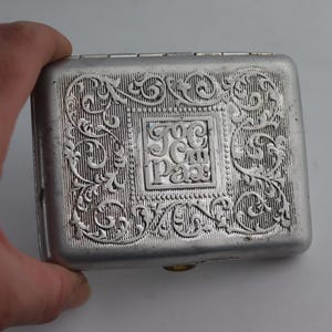 Russische Zigarettenetui Zustand Versicherung. Metall Zigarettenetui Hergestellt in der UdSSR Tabakschachtel Kartenhalter Geschenkidee Weihnachtsgeschenk DDR-Propaganda