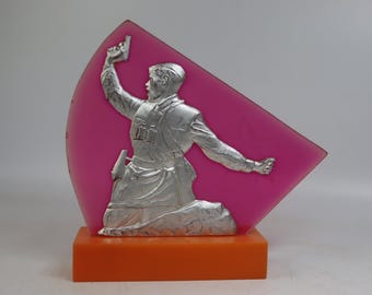 Soviet Desk souvenir Soviet Army. russian soldier. Vintage Desk souvenir. Memorabilia Soviet era.  Communist. Military WWII soldiers