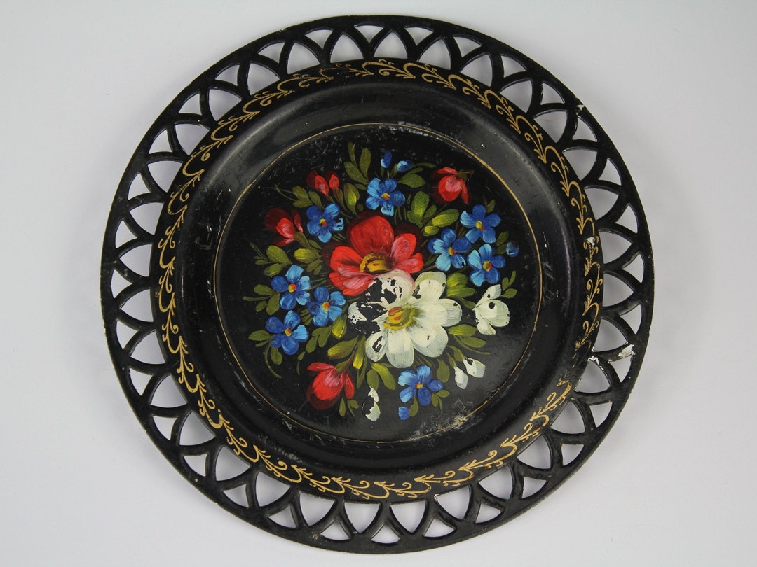 Canevas vintage tropical aux trois perroquets Ara fait main