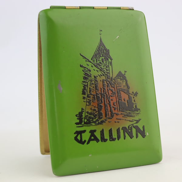 Soviet Cigarette Case Tallinn. Tallin USSR. Metal cigarette case USSR. tobacco box. card holder. Cigarette holder. ussr cigarette dispenser