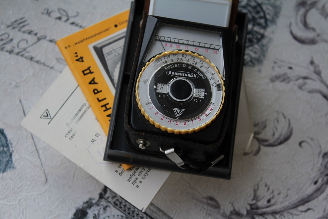 Posemètre Vintage Leningrad 2 – USSR – Cuir – Pour Appareil Photo – Fonctionnel