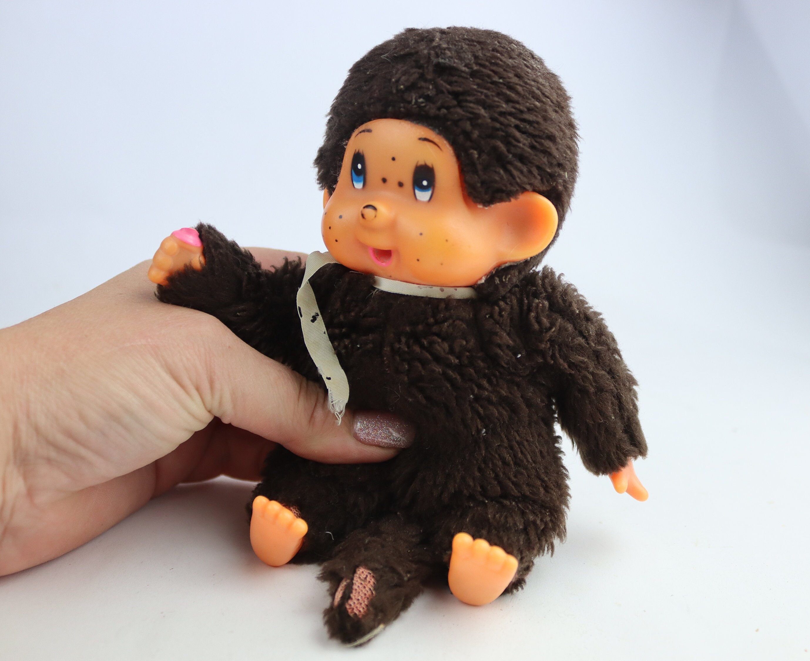 18 Cm Vintage Monkey Monchhichi Sekiguchi, Vintage Rubber Face