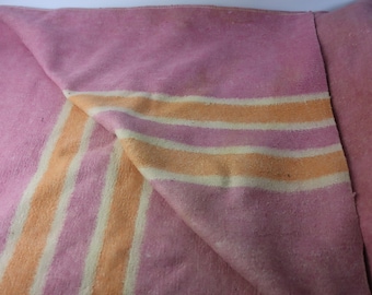 210x140 cm elegant vintage wool blanket, ussr coverlet heavy covering,soviet woolen coverlid winter wrap on coat, warm double-sided
