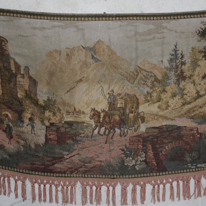Vintage gobelin carpet, tapestry carpet, vintage wall carpet, bedspread, rustic carpet, Vintage carpet, rug, beautiful landscape,gift idea