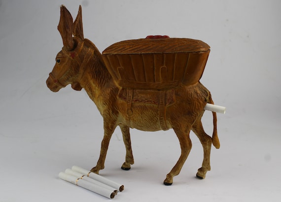Vintage cigarette holder donkey, tobacco keeper, c