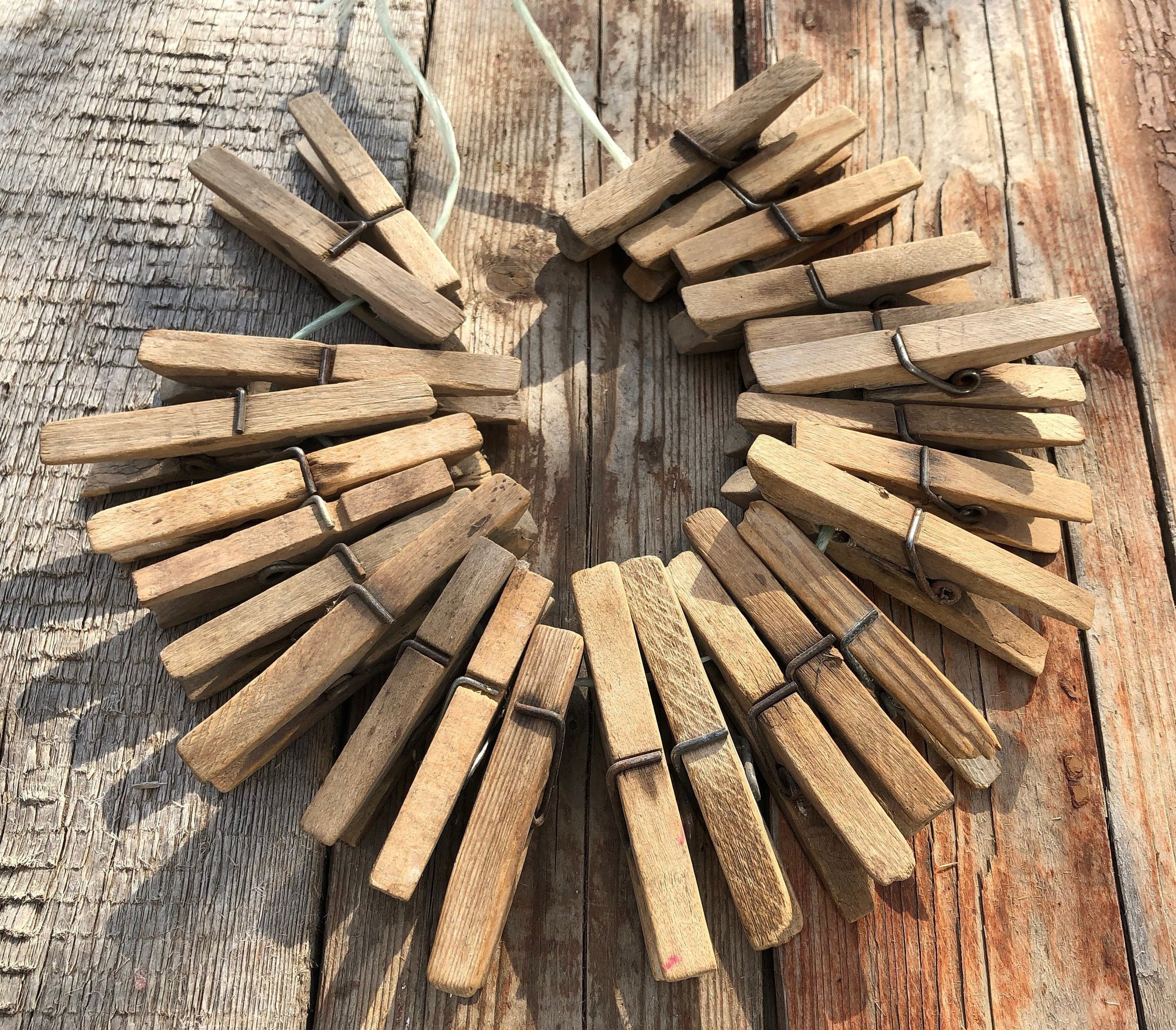 Set of 25 Wooden Clothes clips. Wooden Clothes clips. Etsy