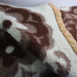 220x150 cm vintage wool blanket, ussr coverlet heavy covering,soviet woolen coverlid, winter wrap on coat, warm double-sided blanket