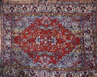 vintage plush carpet, GDR tapestry, vintage Germany wall carpet, bedspread, rustic ussr time carpet, rug, kilim, soviet time tablecloth