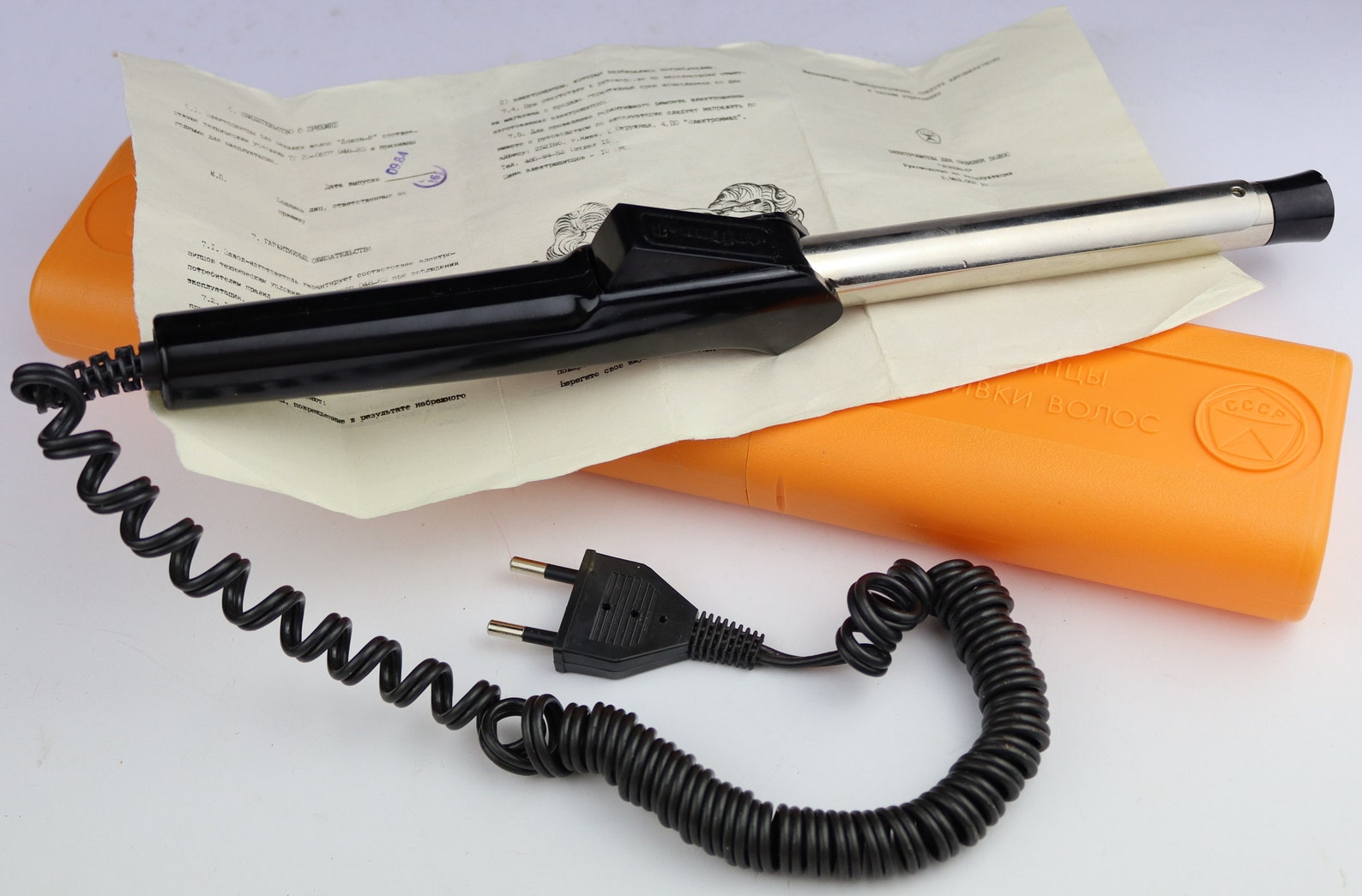 1984 NEW Vintage Electric Curling Iron Soviet Curling Iron Etsy