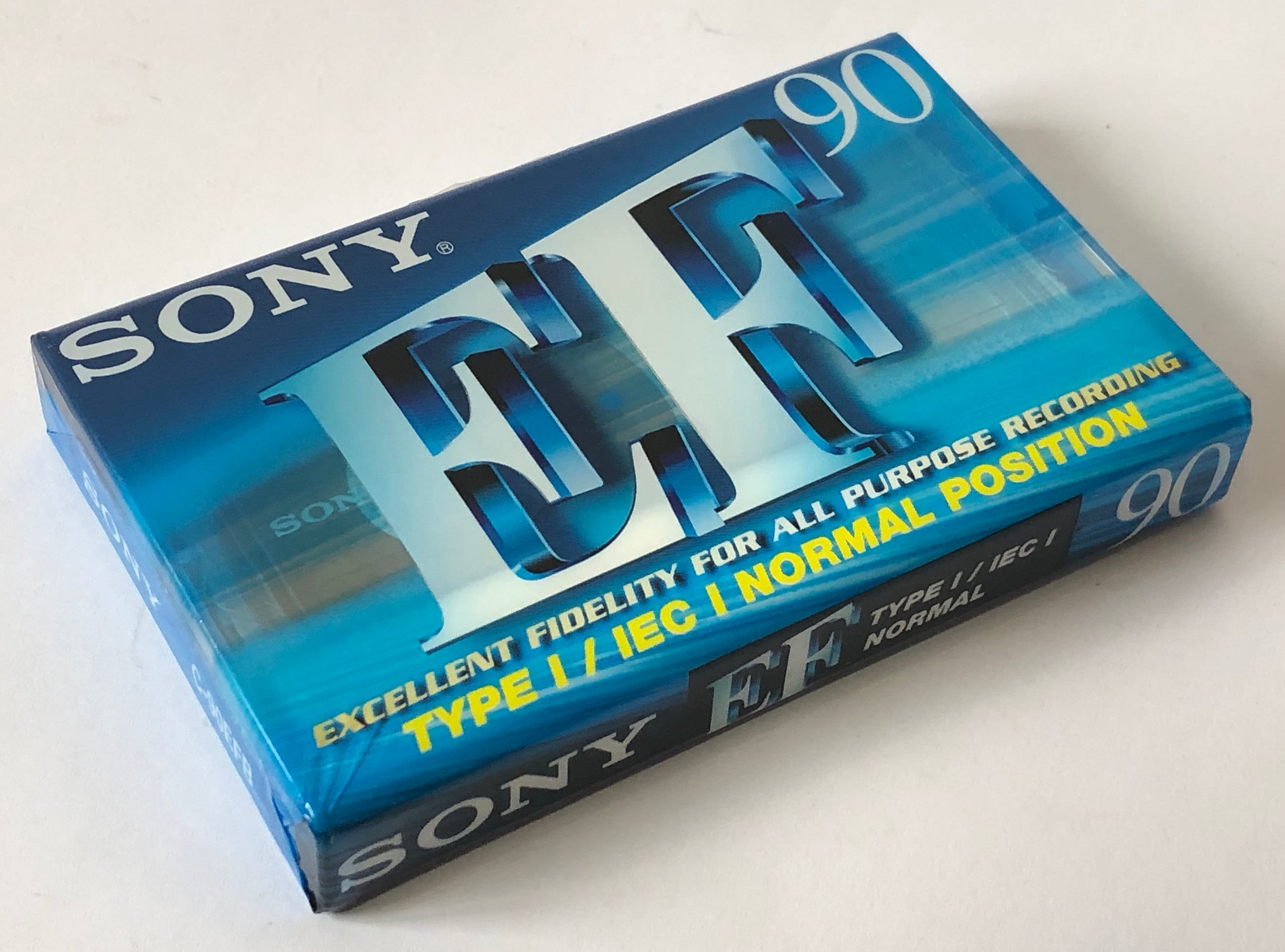 新しいオーディオ カセット テープ SONY EF90、ビンテージ カセット