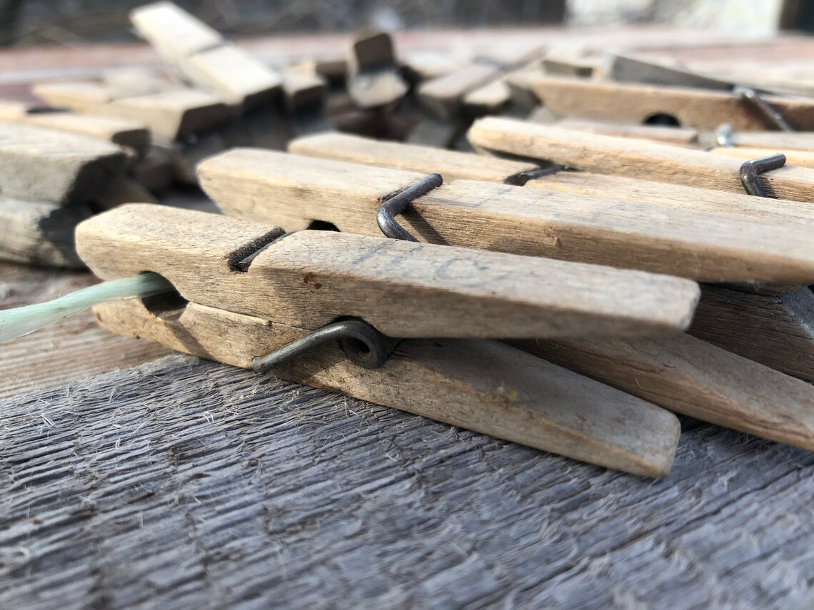Set of 25 Wooden Clothes Clips. Wooden Clothes Clips. Etsy