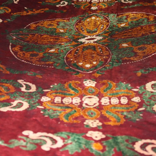 Big Soviet plush tablecloth, vintage tablecloth, rustic carpet, Vintage floral Tablecloth, shops Table cover,Bedspread, velvet cover, Plush carpet