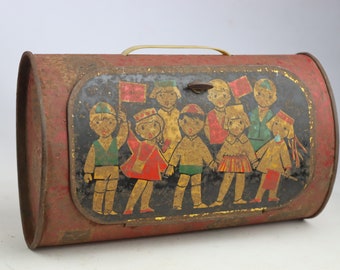1970 Very Rare Soviet Lunchbox Friendship of Peoples, Childrens