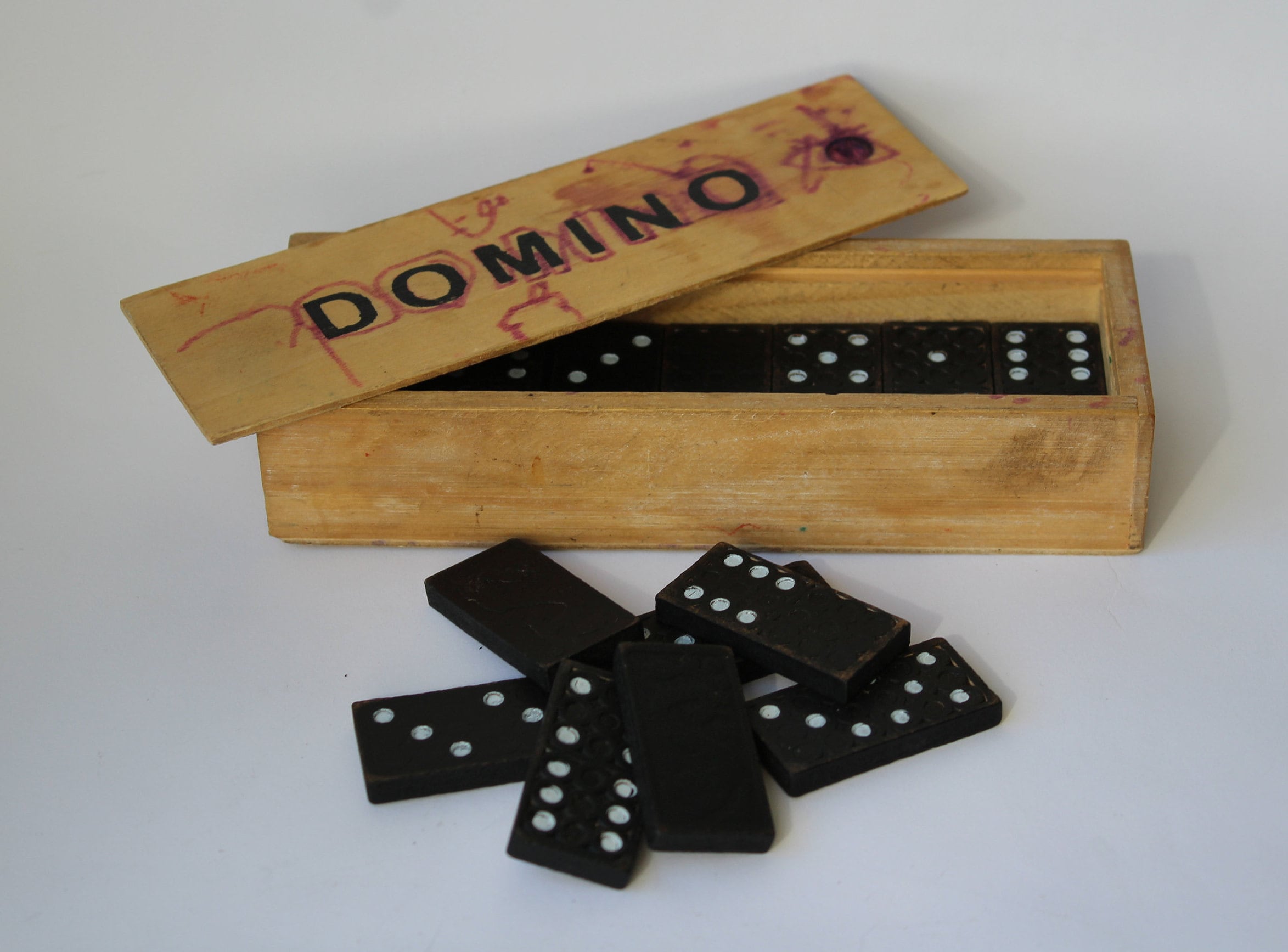 Dominó de madera vintage. Dominó vintage. Dominó antiguo. Etsy