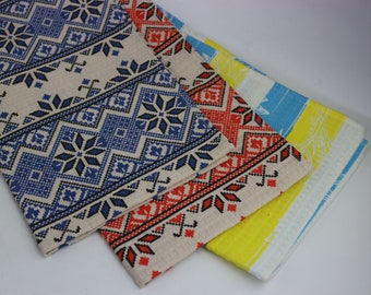 Ukrainian kitchen towel vyshyvanka. waffle towel. kitchen rushnik. ethnic wipes. ukranian ethnic style. rustic style. made in Ukraine