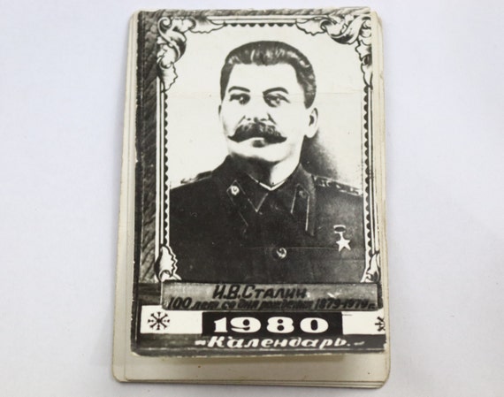 1979 Rare Pocket Calendar for 1980 to the 100th Anniversary of the Birth of  Stalin. Vintage Souvenir. Memorabilia Soviet Era. Communist - Etsy