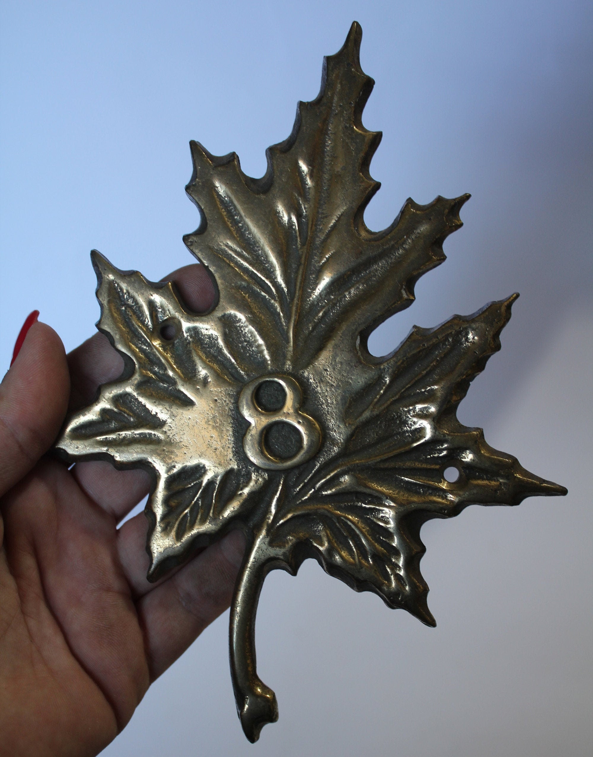 Bronze Soviet Nameplate Eight Vintage Nameplate 8 Eighth Etsy